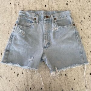 Wrangler Women's Light Wash Cowboy Cut Denim Shorts
